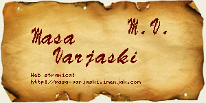Maša Varjaški vizit kartica